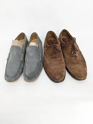 Vintage Dainite Soles Suede Brogues And Italian Hand Crafted Loafers- 9.5/10UK • £12.99