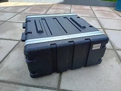 4U ABS Black 19  Rack Case Flight Carry Travel Transport DJ Equipment • £41