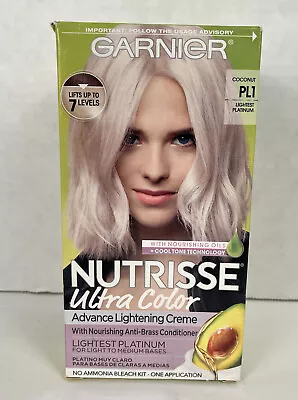 Garnier Nutrisse Hair Color PL1 Lightest Platinum Coconut Ultra Color Blondes • $5.95