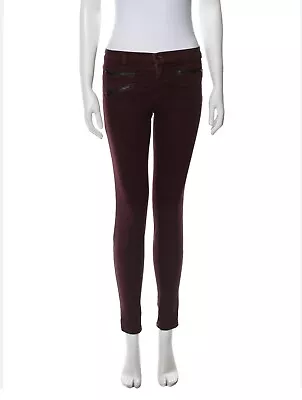 J Brand Womens Zoey Skinny Jeans Size 26 2 Lava Maroon • $24.99