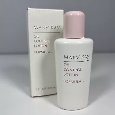 Mary Kay Oil Control Lotion Formula 3 For Oily Sensitive Skin 4 Oz New Old Stock • $14.99