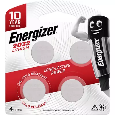 Energizer Lithium 2032 Coin Battery - 4 Pack | FREE POST • $8.75