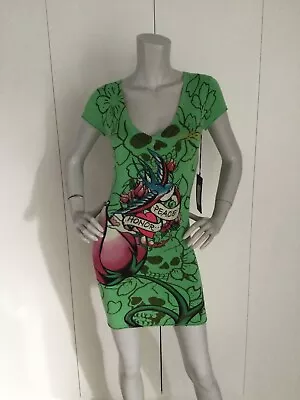 Ed Hardy By Christian Audigier Peace Honor Mini ￼Dress Size S • $74.99