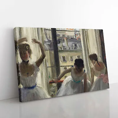 Three Ballet Ballerina Dancers The Window Edgar Degas Canvas Wall Art Print • £24.95