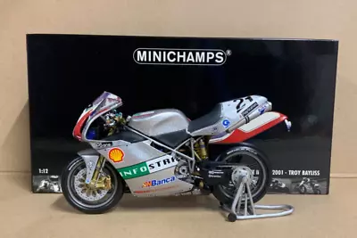 1:12 2001 Minichamps Troy Bayliss Ducati 996r Imola Wsbk Bike Mega Rare Perfect • £474.99