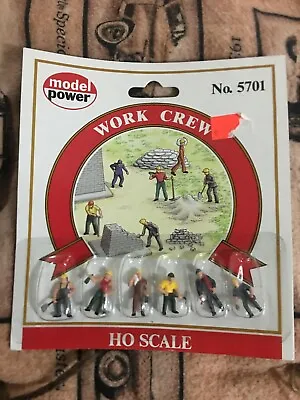 NOS Work Crew Landscape Construction 5701 Model Power Figure Set HO People • $7.99