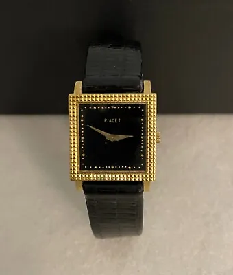 Vintage Piaget 9357 Solid 18K Yellow Gold 23MM Ladies Manual Winding Tank Watch • $1500