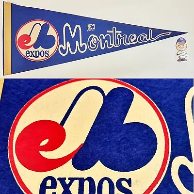 1969 Vintage Montreal Expos Canada Baseball Mlb 12x29.5 Pennant Banner • $39.95