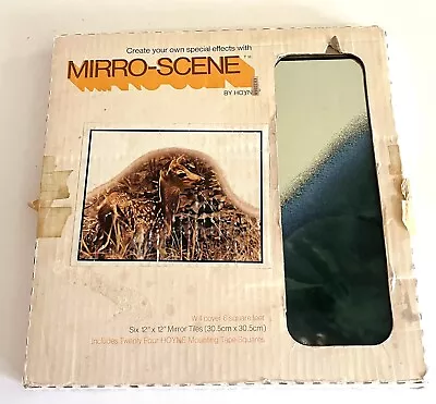 Hoyne Mirro-Scene 12x12 Mirror Tiles In Box Fawn 544 Vtg Nature DIY Panels • $69.99