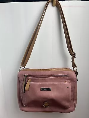 Rosetti Purse Crossbody Handbag Pink Mauve Adjustable Shoulder Strap Pockets Zip • $15.88