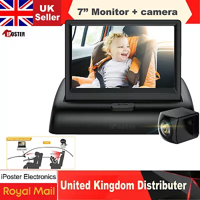 IPoster Baby Monitor Car Mirror HD Camera In Rear Facing Seat 4.3  System • £47.76