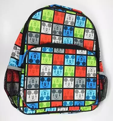 Genuine Disney Parks Kids' Mickey Mouse Squares Youth 16  Backpack - Multicolor • $30.35