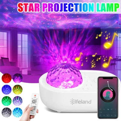 £12.69 • Buy LED Galaxy Projector Light Sky Starry Night Music Light Lamp W/ Remote Elfeland