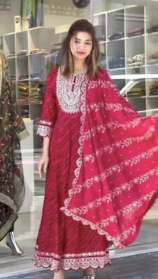 Faux Georgette Salwar Kameez With Bollywood Pakistani Party Wear Dupatta • $49.46