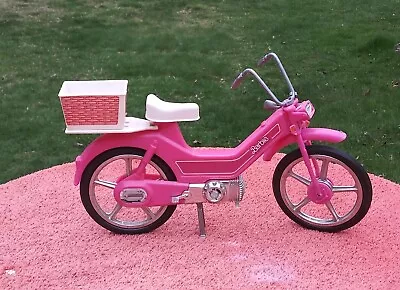 VTG Barbie Motor Bike 1983 Mattel Pink Moped Scooter Bicycle With Basket • $10