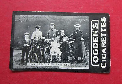 Ogdens Tab Rare 1901 Antique Cigarette Card  Music Hall Stars  Dan Leno & Family • £1.99
