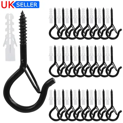 20/40/60 Pack Q-Hanger Screw In Hooks With Safety Buckle Metal Ceiling Hooks UK • £15.18