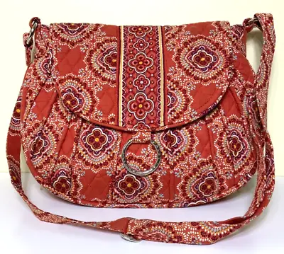 Vera Bradley Saddle Up Crossbody Bag Paprika Magnetic Clasp Orange Retired • $25