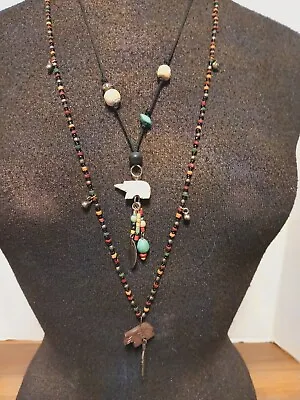  Native American Inspired Necklaces Set Of 2 Nice Southwestern Pieces! • $15