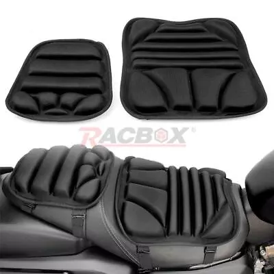 2x Motorcycle Comfort Gel Seat Cushion Universal Pressure Relief Front Rear Pad • $24.98