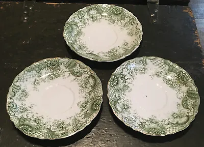 Lot Of 3 - Early 19th Century Waterloo Potteries England EMERALD Plate T&R Boote • $29.95