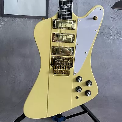 Custom Firebird 6-String Electric Guitar Cream Yellow Gold Hardware Mini Pickups • $274.50