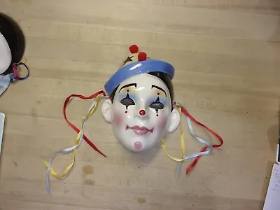 Vintage Clay-art Ceramic Face Mask SF-USA 1989 2-20 Party Clown • $12.99