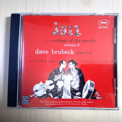£14.99 • Buy Dave Brubeck Quartet: Jazz At The College Of The Pacific Volume 2 - CD Remaster