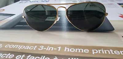 Vintage Rayban Sunglasses Aviator Size 58 Gold Tone • $75
