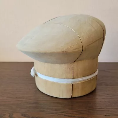 Millinery Hat Block Cap Vintage Wooden Supplies Wood Form Antique Mold • $60