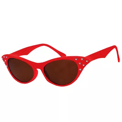 1950's Rock N Roll Glasses White Red Black Pink 50s Fancy Dress Costume Accesory • £7.99