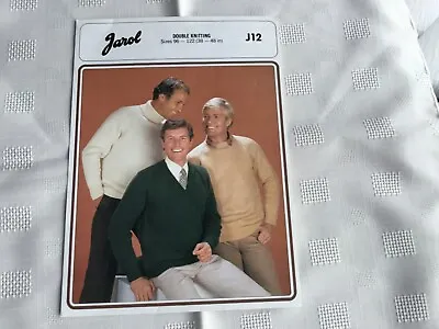 Jarol DK Knitting Pattern J12 Mens Polo Round V Neck Jumper 38-48  • £1.50