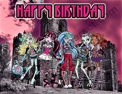 Monster High Personalized Edible Print Premium Cake Topper Frosting Sheet 5 Size • $18.50