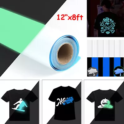 Glow In The Dark Heat Transfer Vinyl HTV T-Shirt 12 X8ft Roll Iron On Heat Press • $17.99