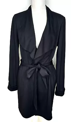 CAbi Take Charge Long Sleeve Cardigan Jacket Small Open Front Tie Wrap Belt 956 • $20.99