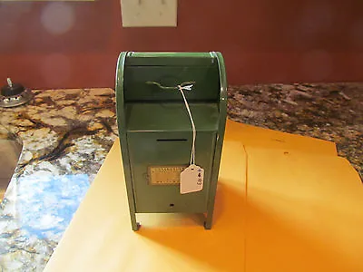 Vintage Mailbox Bank All American 9  Tall Steel Collection Box 1950's #3 • $59.50