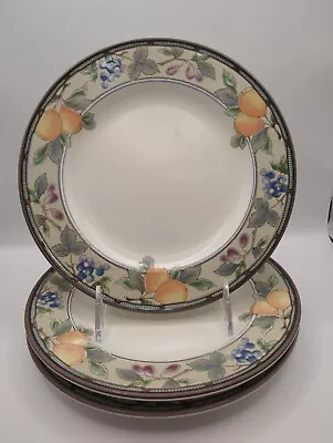 Set Of 3 Mikasa Intaglio Garden Harvest Salad Plates 8 1/4  Diameter CAC29 EUC • $34.95