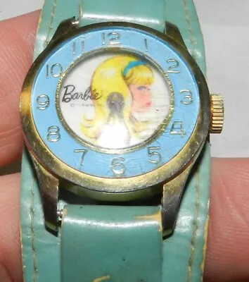 Vintage 1971 Barbie Watch With Blue Faux Leather Band - Running • $29.79