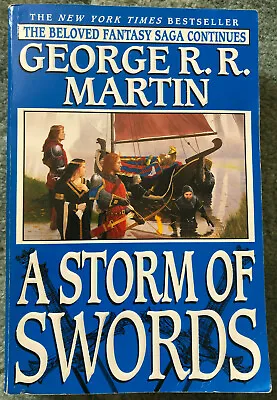 A Storm Of Swords George RR Martin Oversized Paperback 2nd Printing • $19.50