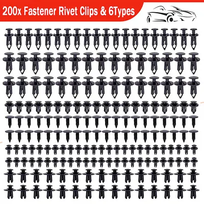 200Pcs Car Body Fastener Plastic Trim Clips Push Rivets Panel Fender Retainer US • $8.80