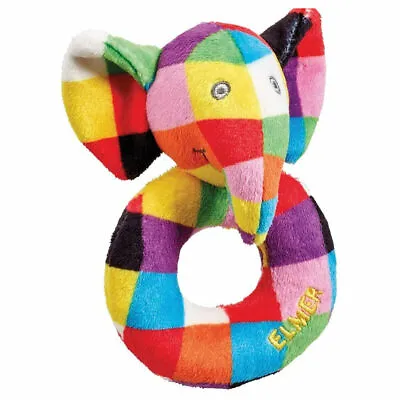 £9.49 • Buy ELMER THE ELEPHANT RING RATTLE EL1447 DAVID McKee's STORY BOOK BABY SOFT TOY NEW