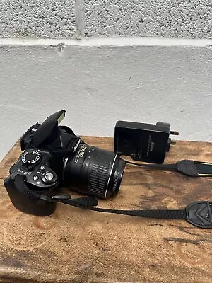 Nikon D D3100 14.2MP Digital SLR Camera - Black (Kit W/ VR 18-55mm Lens) Charger • £114.99