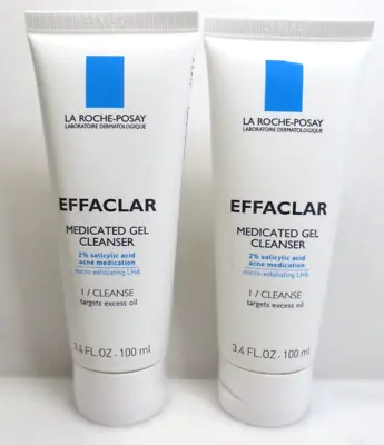 La Roche-posay Effaclar Medicated Gel Cleanser 3.4 Oz Lot Of 2 • $19