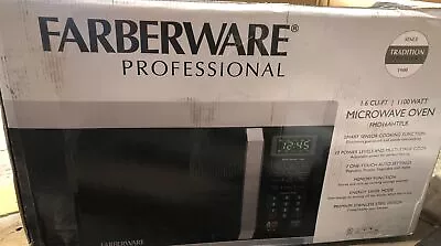 Farberware 1.6 Cu.ft 1100Watts Countertop Microwave Smart Sensor Stainless Steel • $112.79