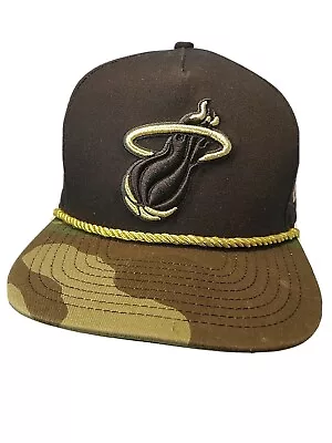 Miami Heat Cap. Black/Camo/Gold Cord. Snapback Hat. New Era 9FIFTY. NBA • $24.99