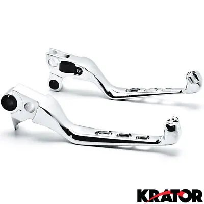 NEW Chrome Skull Motorcycle Hand Levers Front Hand Controls For Harley Davidson • $15.99