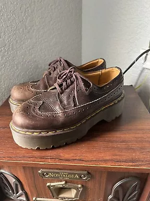 Vintage Doc Dr. Martens 3989/34 AW04 Made In England UK SZ 5 US 7 Brown 2” Wedge • $99.99