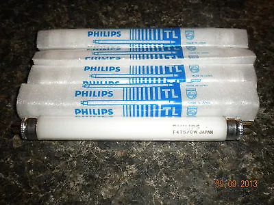 4 Philips Min Bi-pin 4 Watt T5 Fluorescent Bulb F4t5/cw  Lot Of 4 • $14.99