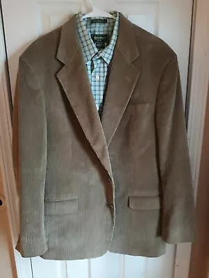 Vintage EDDIE BAUR Corduroy Blazer Men Sports Coat SZ 42 Made In USA -- NICE -- • $35