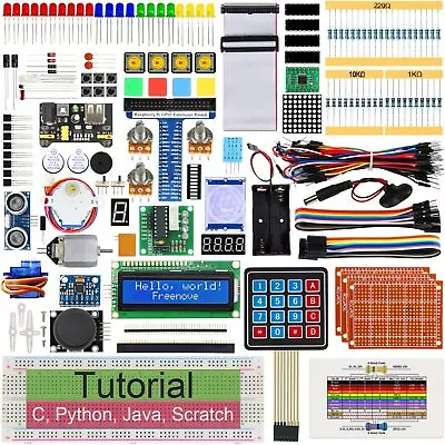 Freenove Ultimate Starter Kit For Raspberry Pi 4 3 B 400 Python C Java Scratch • $29.50